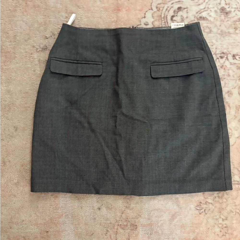 Aritzia Gray Pencil Mini Skirt for Work